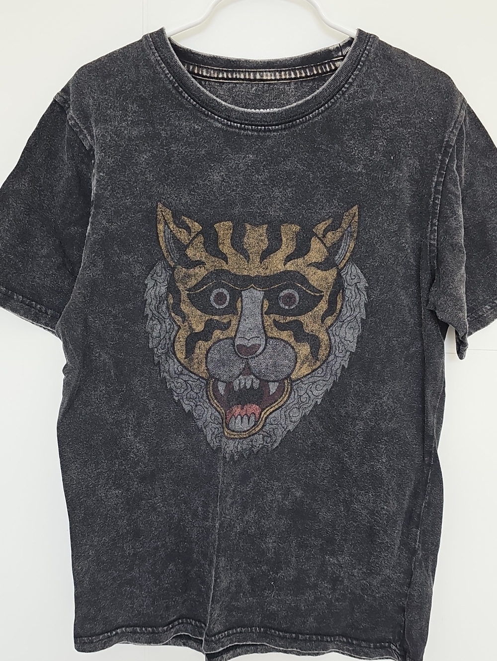 Mossimo Black Graphic Tiger Tee Shirt Boys Sz M 8/10